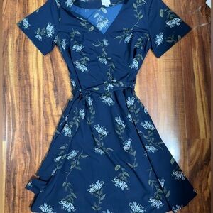 A New Day Navy Floral Midi Dress